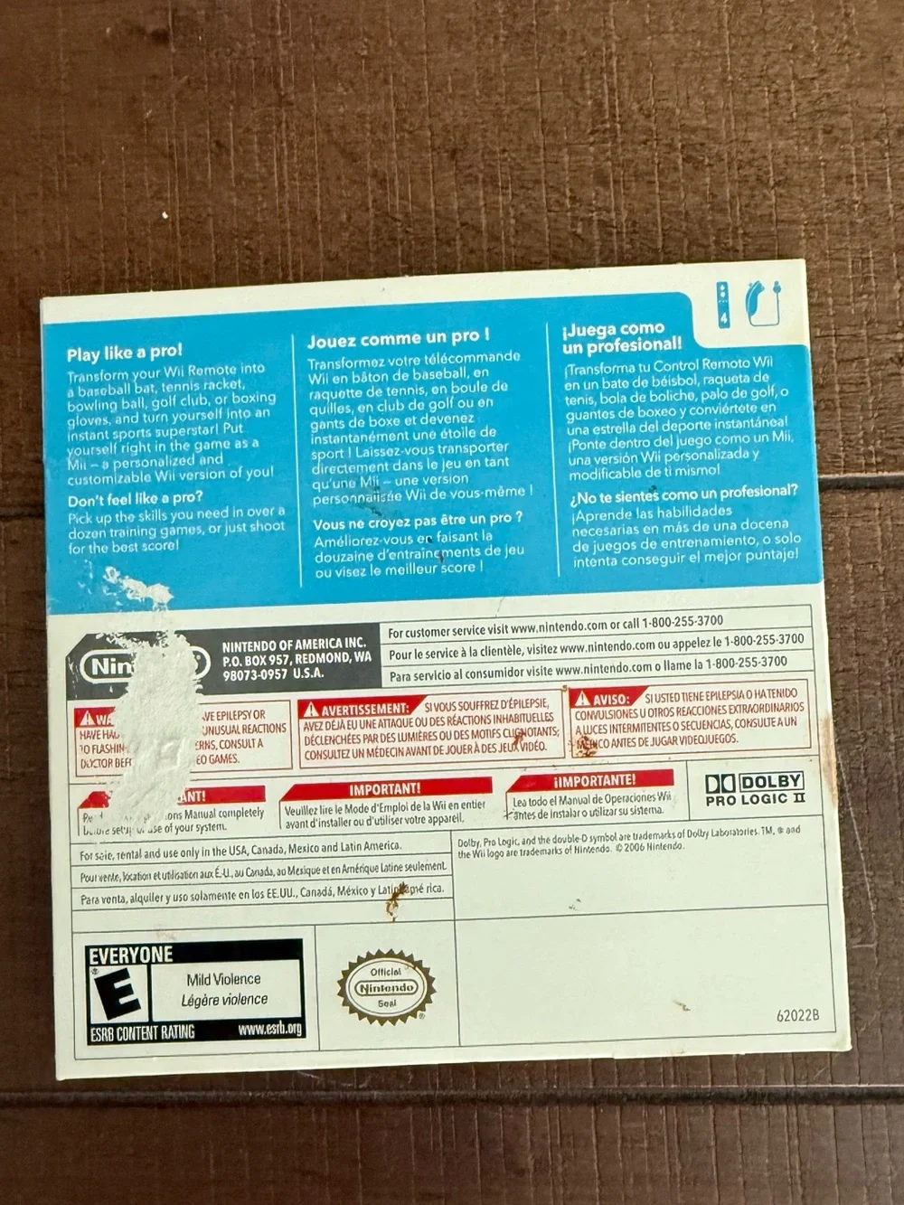 Nintendo Wii Sports (White & Blue) - Sports Game Disc